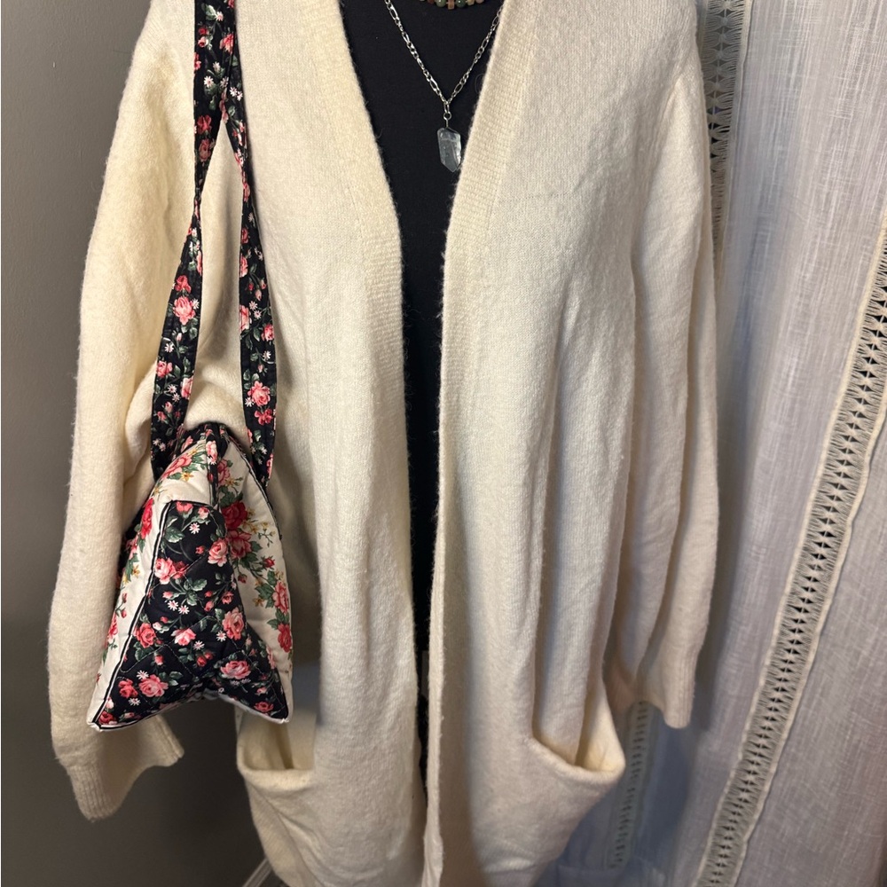 Madewell Cream Open-Front Women's Cardigan